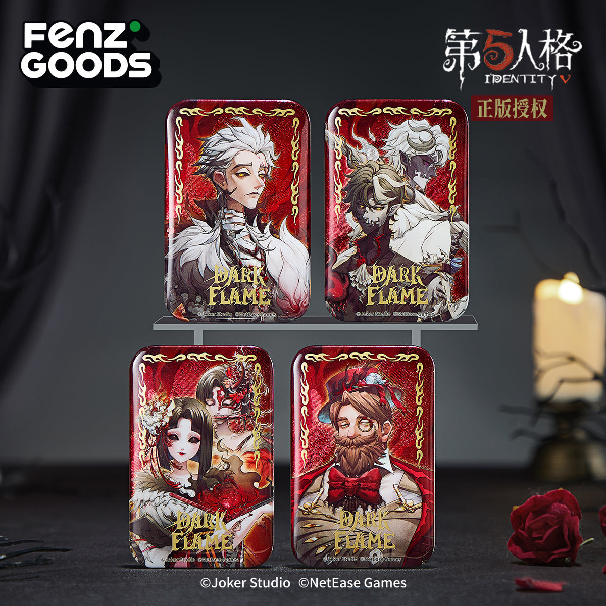 Identity V Dark Flame Series-Badge Blind Box Square Edition