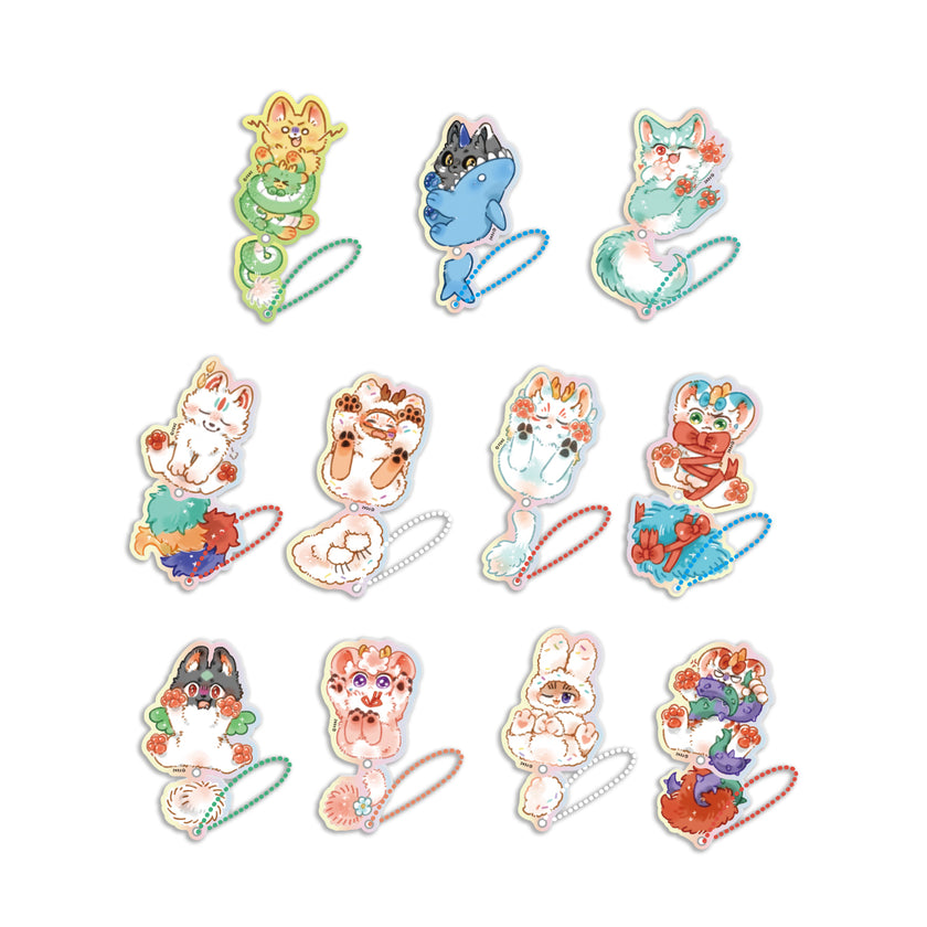 FABULOUS BEASTS-Wagging Tails Series 2-Acrylic Charm Blind Box