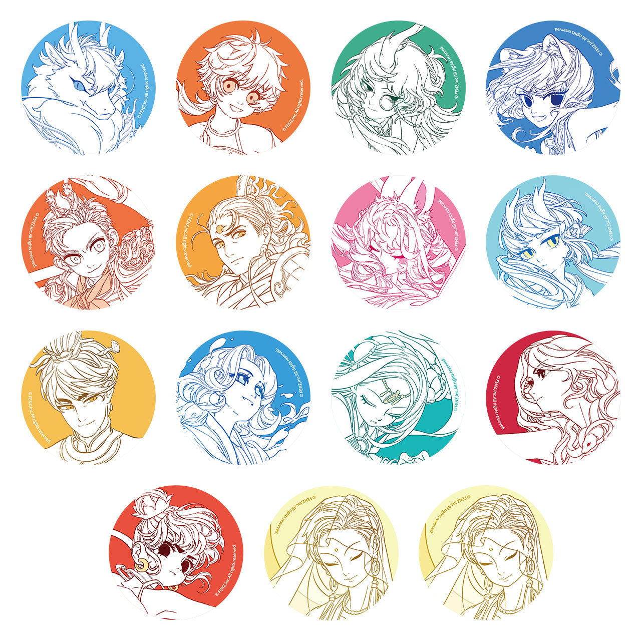 FEI REN ZAI-FAIRYLAND Series 1 -Badge Blind Box - Round