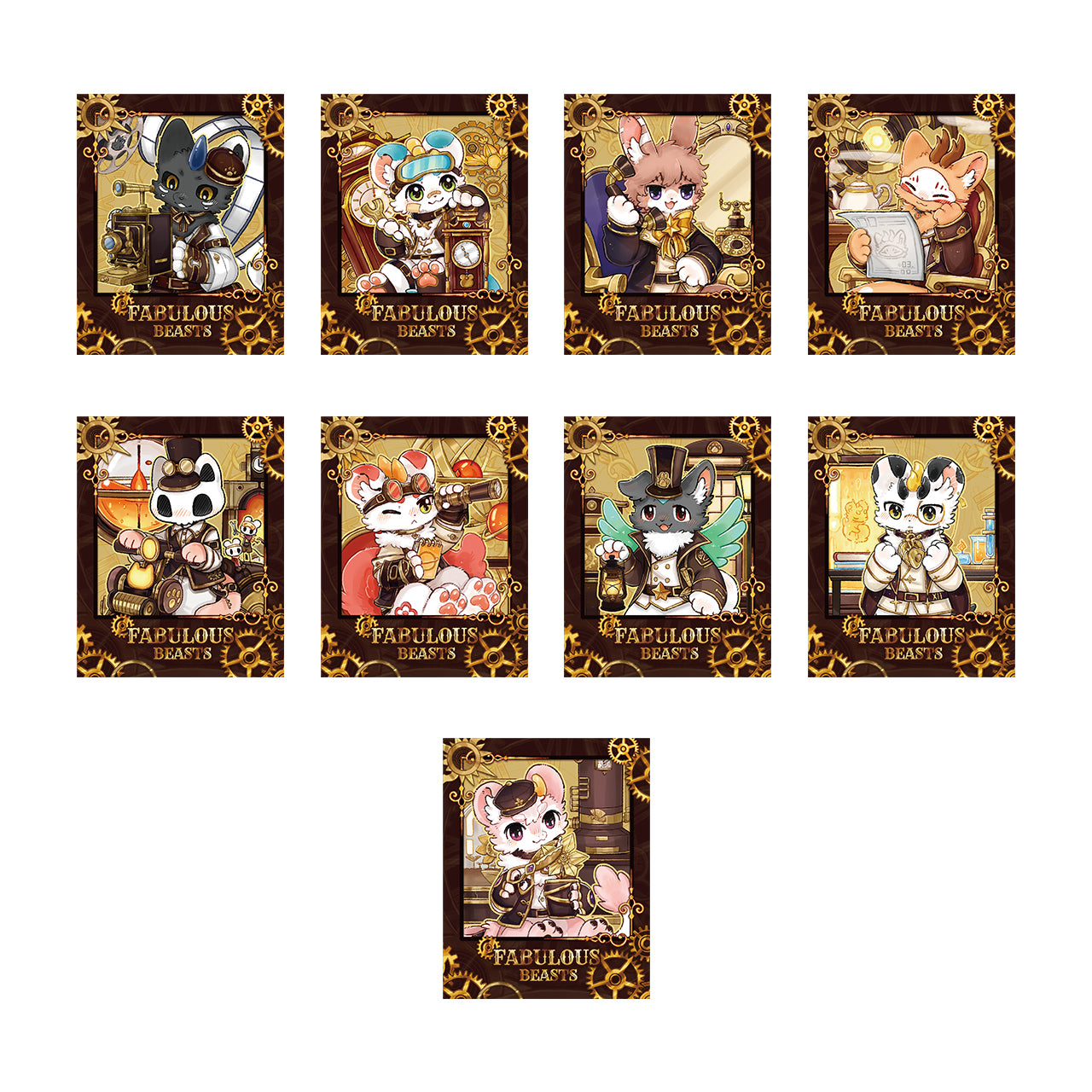 Fabulous Beasts Steam Age Instant Photo-Style Trading Cards Blind Box