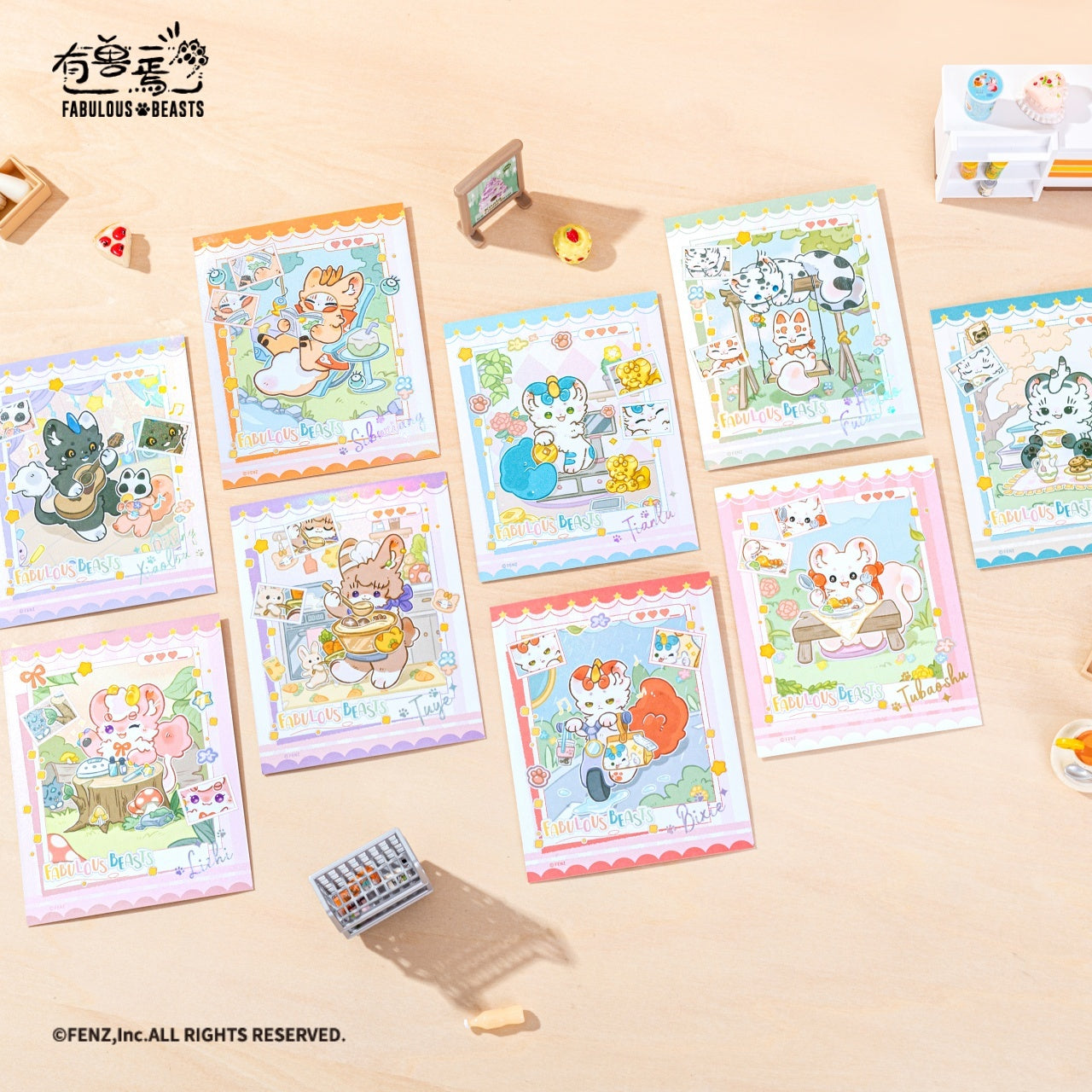 Fabulous Beasts 神話の獣ダイナー インスタントフォト風トレーディングカード ブラインドボックス