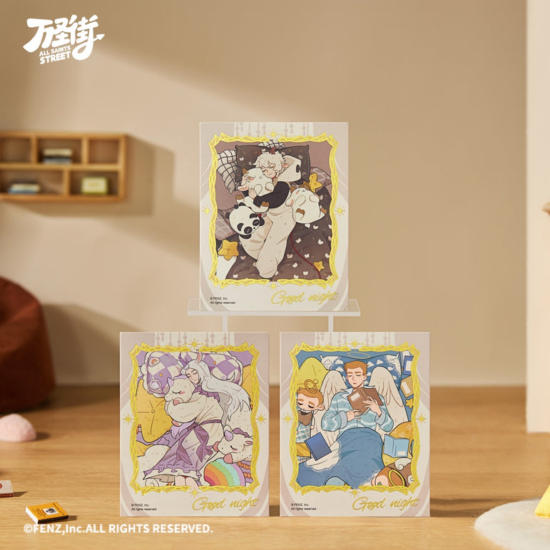 ALL SAINTS STREET-Good Night-Instant Photo-Style Trading Cards Blind Box
