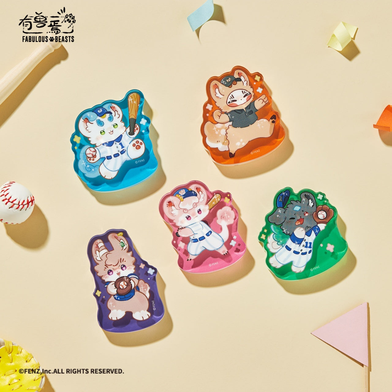 FABULOUS BEASTS 野球シリーズ アクリル冷蔵庫マグネット ブラインドボックス