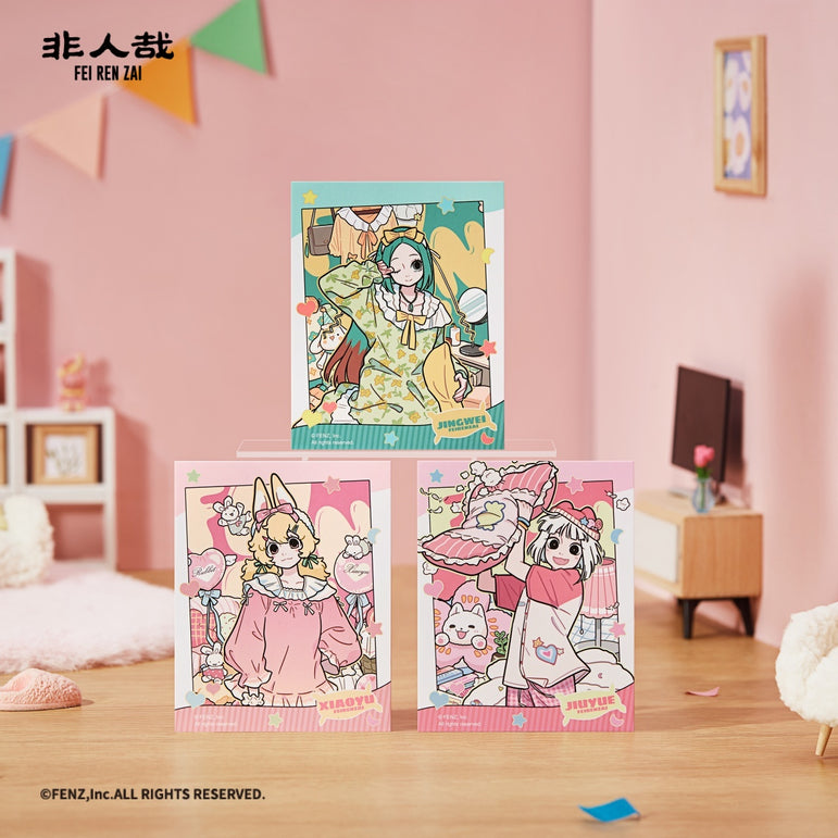 FEI REN ZAI Pajama Party Series Instant Photo-Style Trading Cards Blind Box