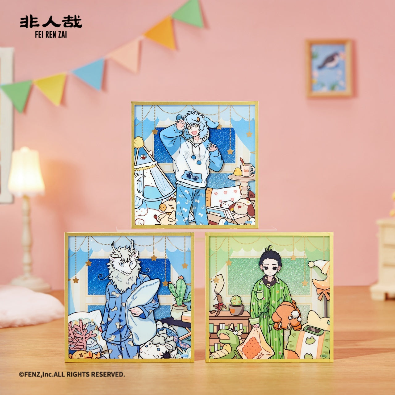FEI REN ZAI Pajama Party Acrylic Shikishi Art Board Blind Box