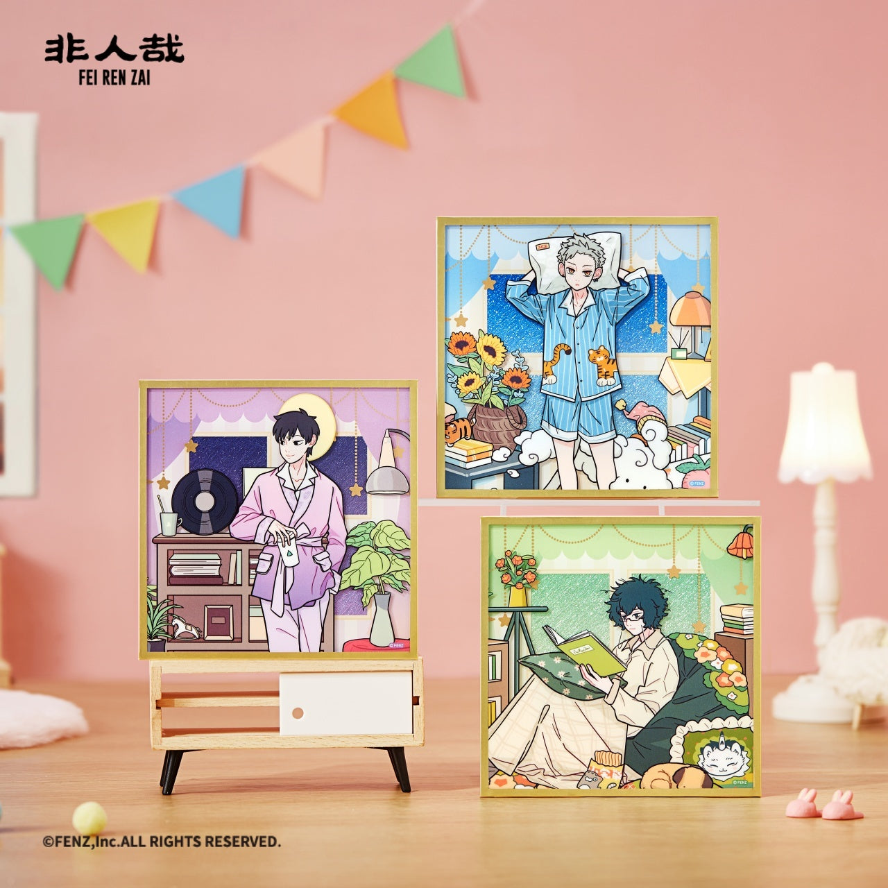FEI REN ZAI Pajama Party Acrylic Shikishi Art Board Blind Box