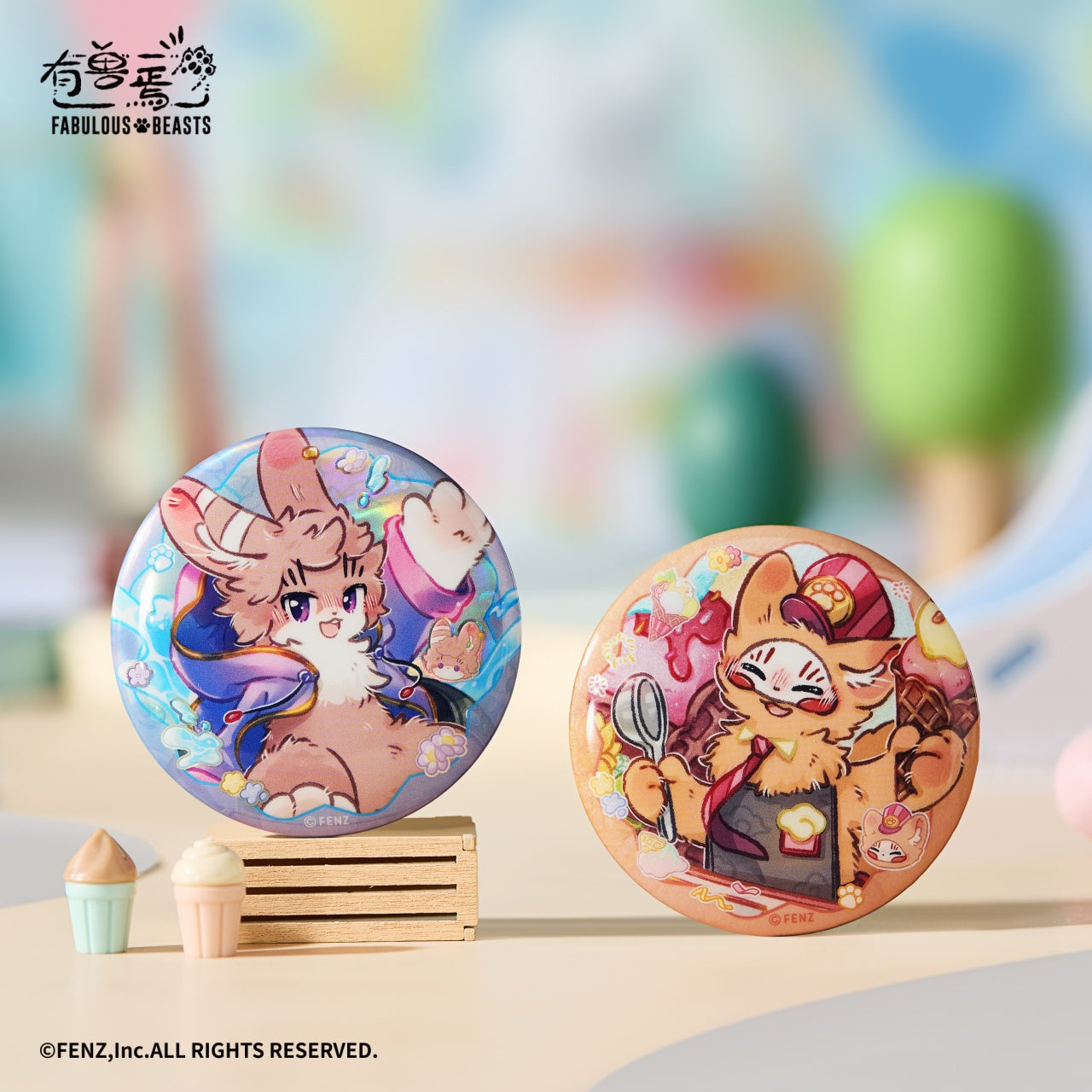 Fabulous Beasts Fluffy Paradise Series Badge Blind Box