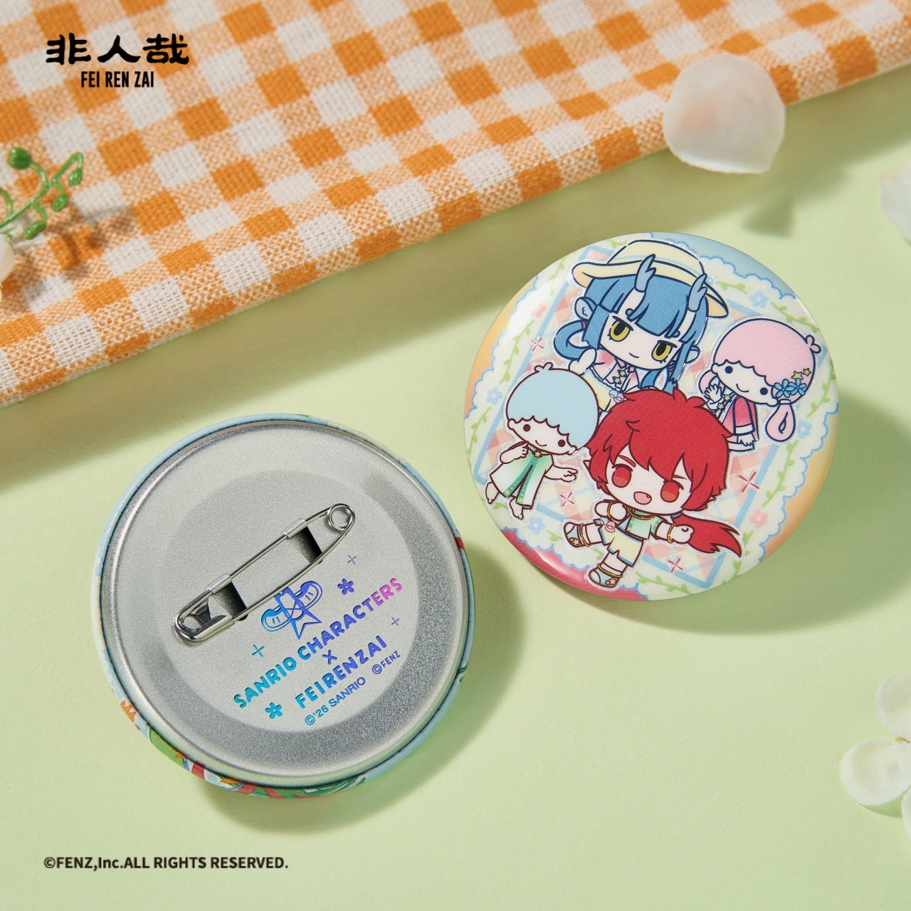 フェイ・レン・ザイ × サンリオキャラクターズ - 缶バッジブラインドボックス - Q版