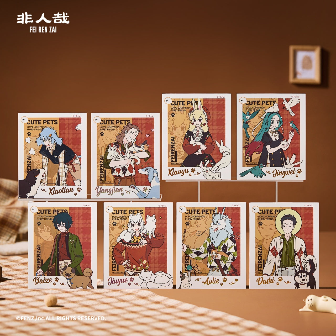 限定版 非人哉 かわいいペット インスタント写真風 トレーディングカード ブラインドボックス