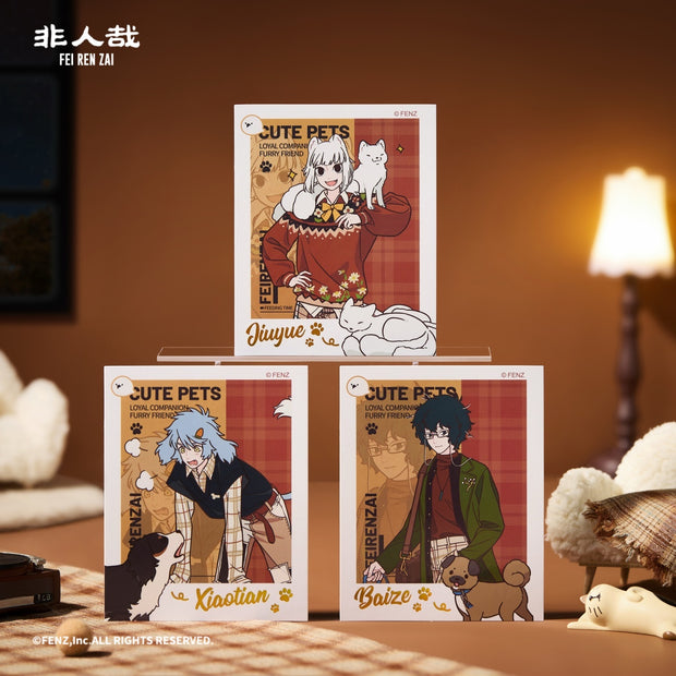 Limited Edition FEI REN ZAI Cute Pets Instant Photo-Style Trading Cards Blind Box