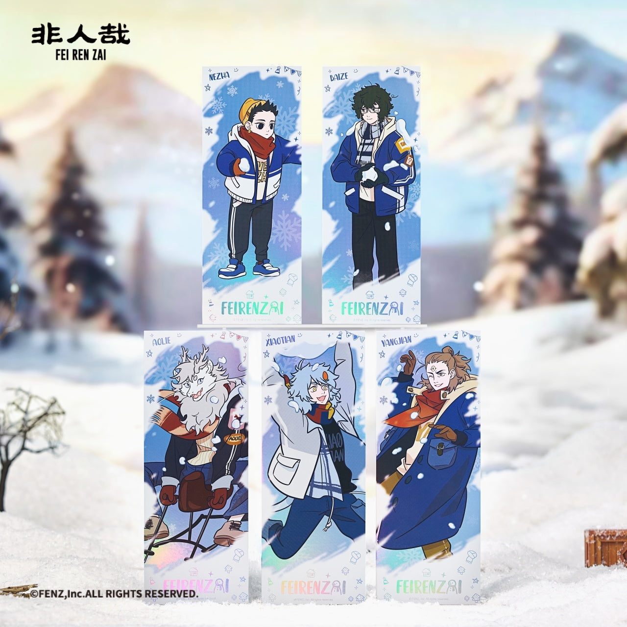 FEIRENZAI Warm Winter Charms Series Holographic Ticket Blind Box