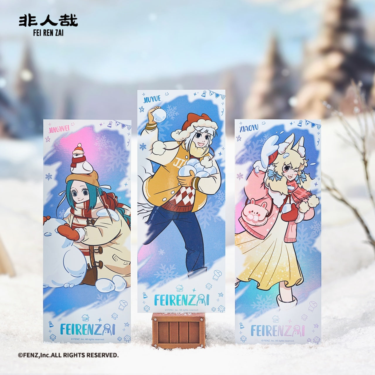 FEIRENZAI Warm Winter Charms Series Holographic Ticket Blind Box