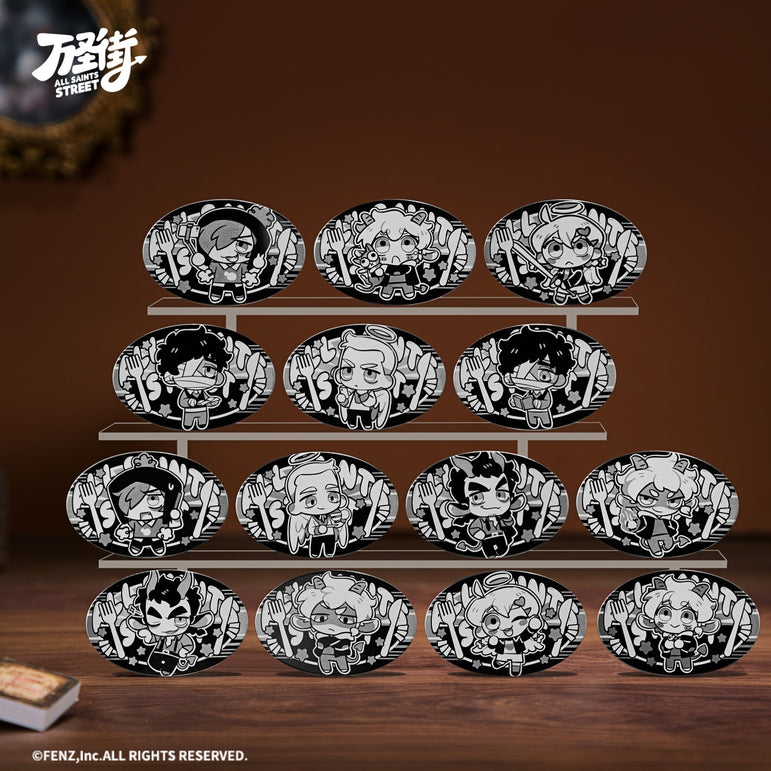 ALL SAINTS STREET Ancient Manor Secret Series Metal Badge Blind Box Q Edition