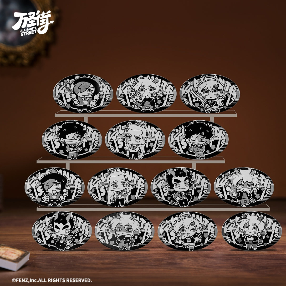 ALL SAINTS STREET Ancient Manor Secret Series Metal Badge Blind Box Q Edition