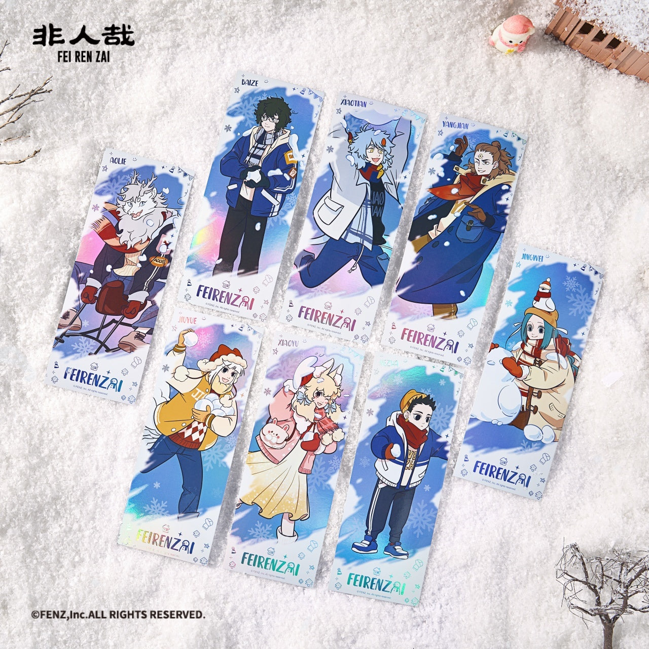 FEIRENZAI Warm Winter Charms Series Holographic Ticket Blind Box