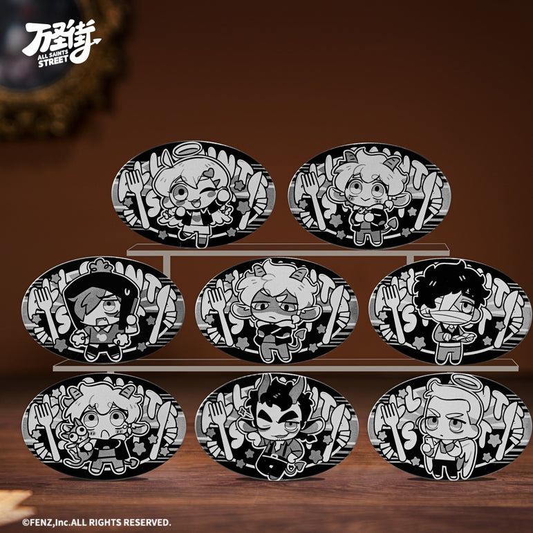 ALL SAINTS STREET Ancient Manor Secret Series Metal Badge Blind Box Q Edition