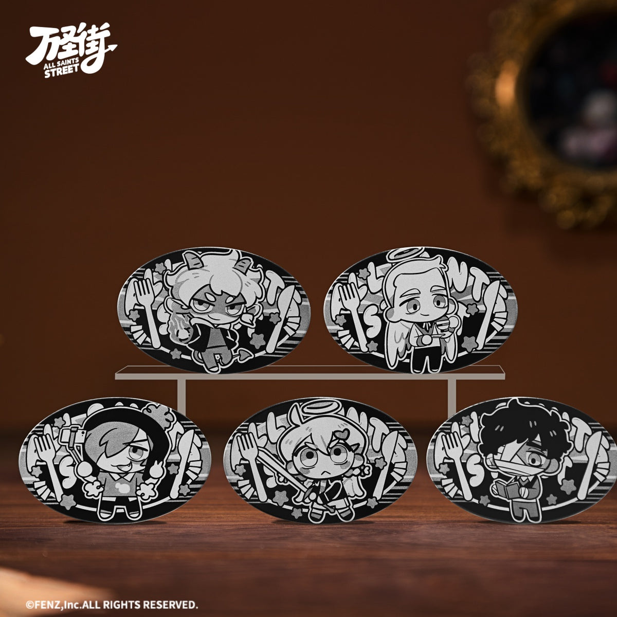 ALL SAINTS STREET Ancient Manor Secret Series Metal Badge Blind Box Q Edition
