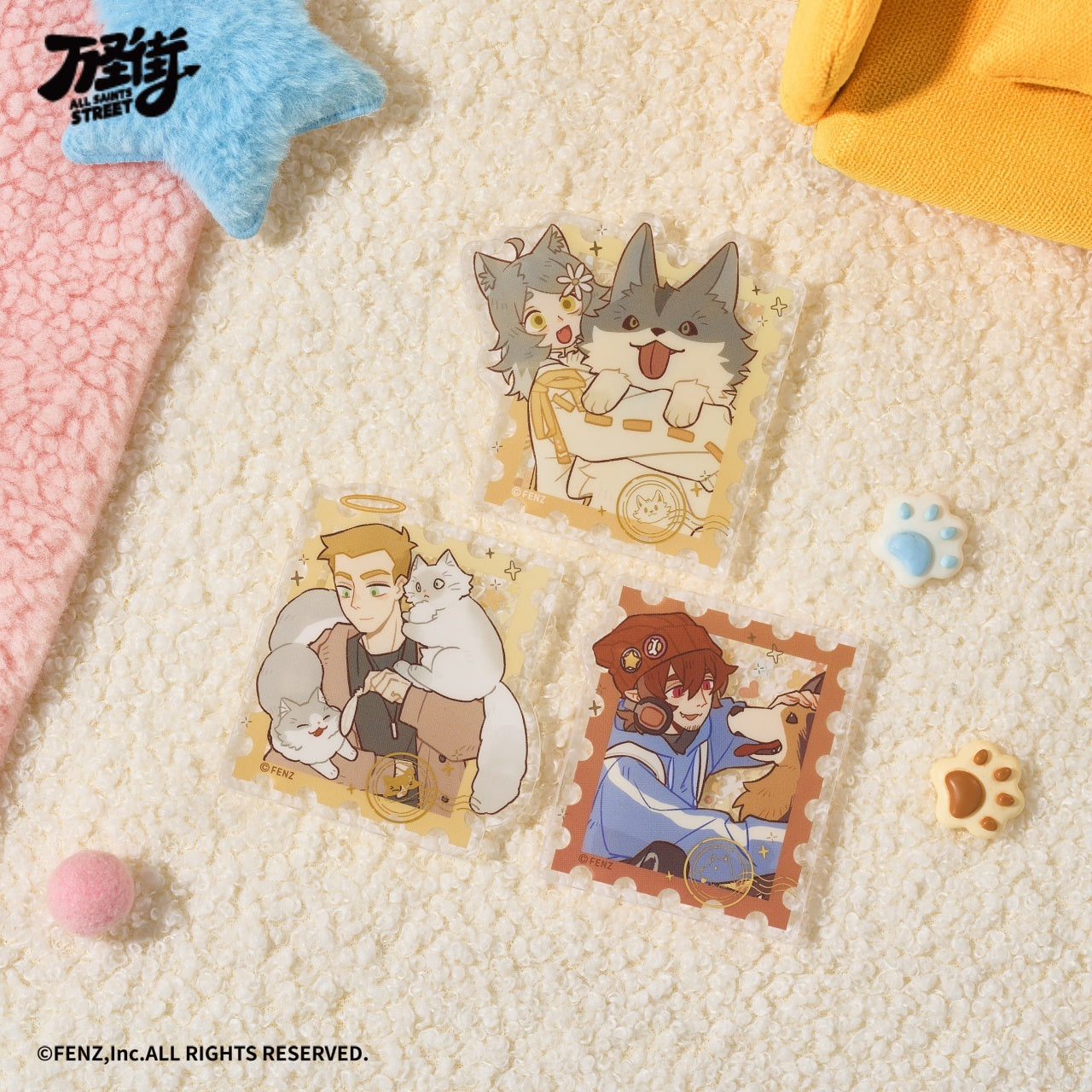 ALL SAINTS STREET - Cozy Buddies Series - アクリル冷蔵庫マグネット ブラインドボックス