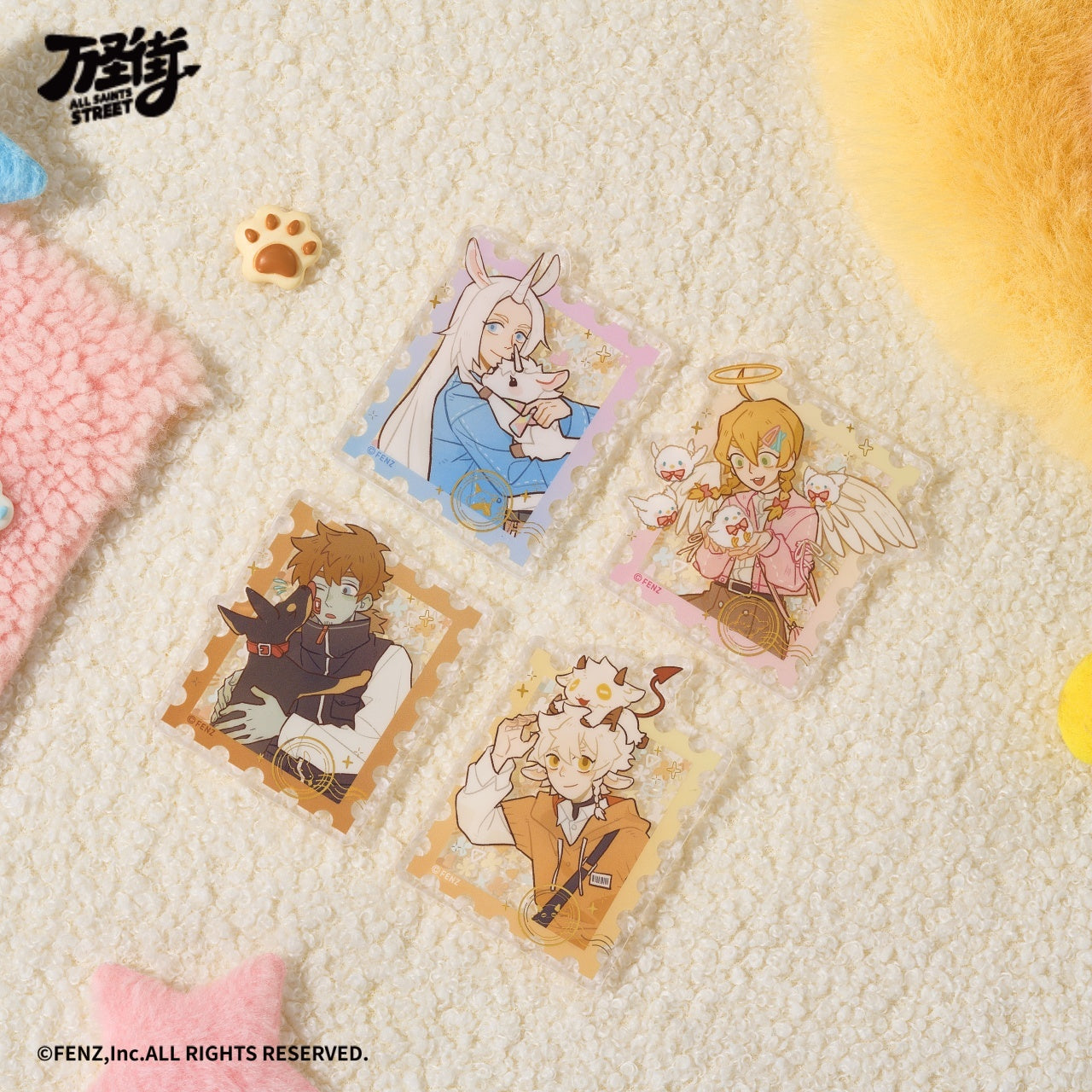 ALL SAINTS STREET - Cozy Buddies Series - アクリル冷蔵庫マグネット ブラインドボックス