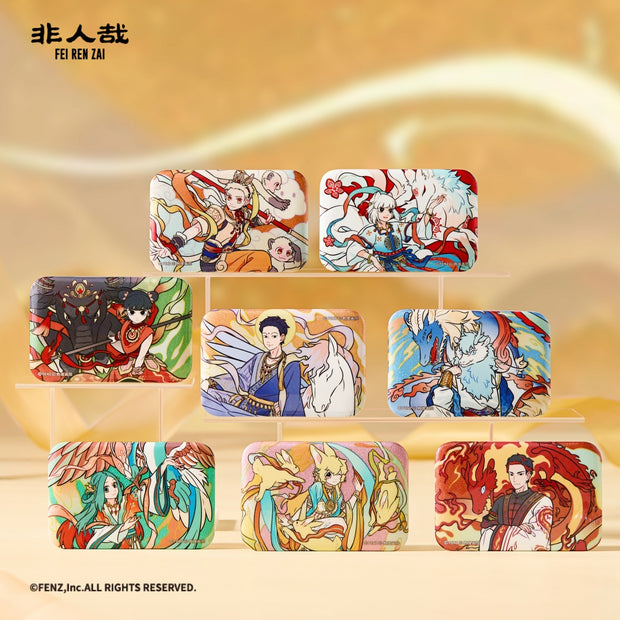 FEI REN ZAI×DUN HUANG ART--Auspicious Beasts-Badge Blind Box-Square