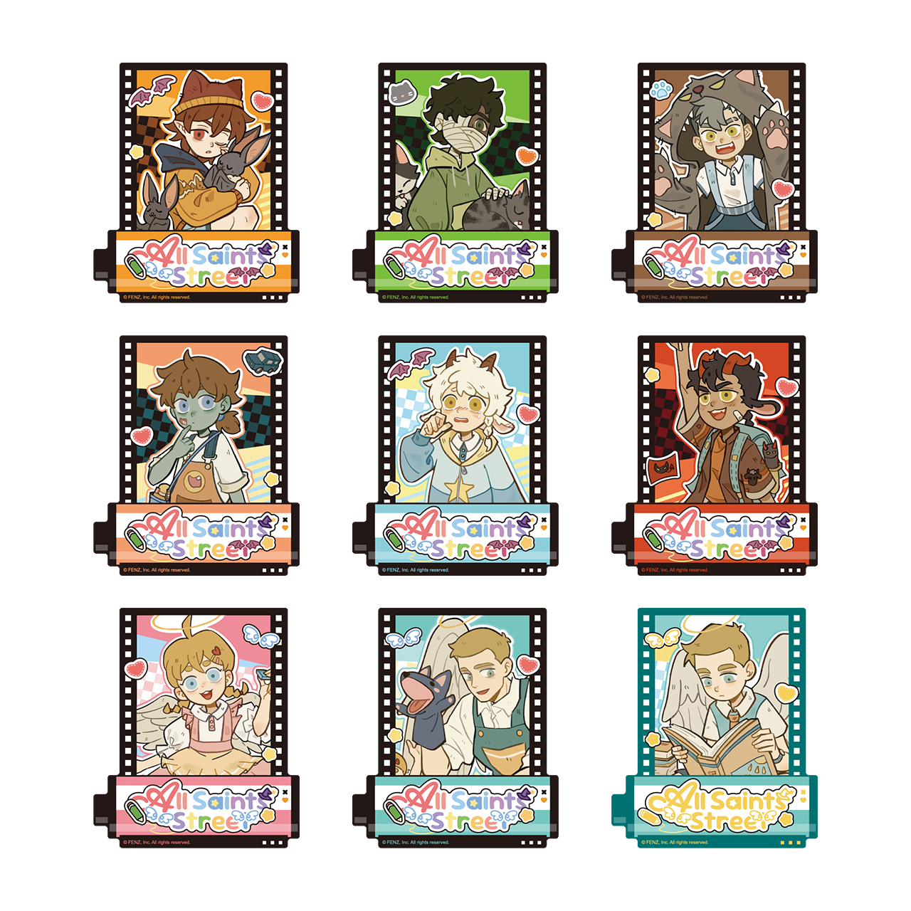 ALL SAINTS STREET 幼稚園シリーズ アクリル製冷蔵庫マグネット ブラインドボックス