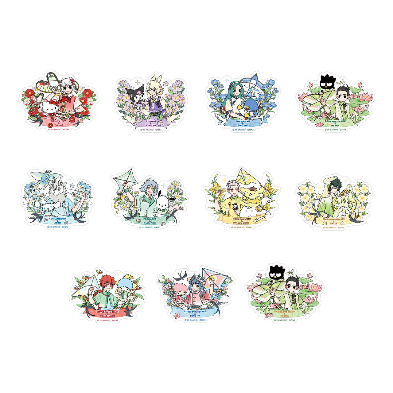 FEI REN ZAI x SANRIO CHARACTERS - Acrylic Fridge Magnet Blind Box