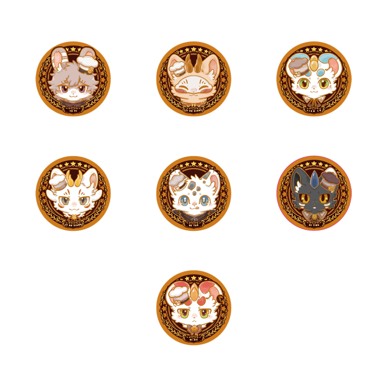 FABULOUS BEASTS - Bakery Series- Badge Blind Box-Portrait Edition