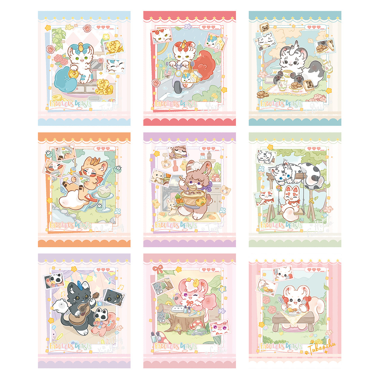 Fabulous Beasts 神話の獣ダイナー インスタントフォト風トレーディングカード ブラインドボックス