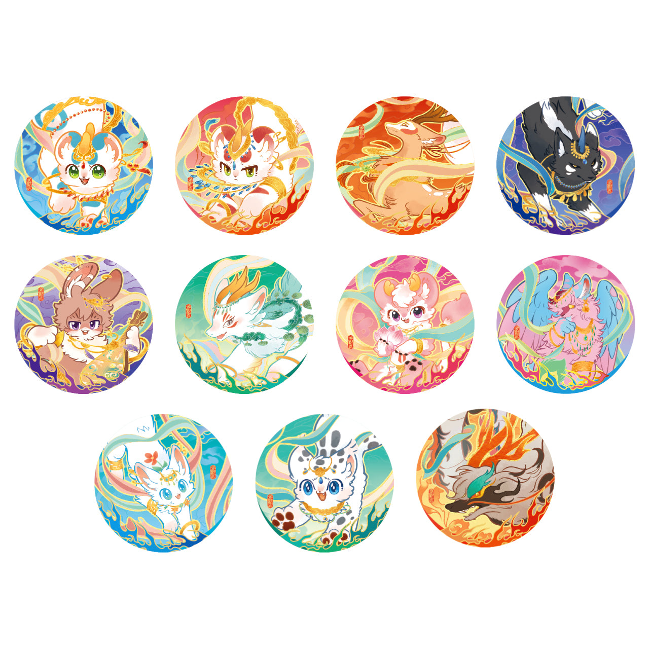 Fabulous Beasts-Splendorous Flows of Light-Badge Blind Box