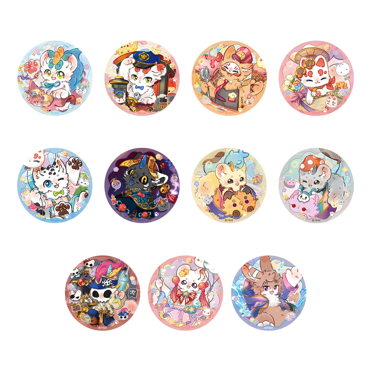 BEAST ドンウン ファンミグッズ Fabulous Beasts Fluffy Paradise Series Badge Blind Box – FEI REN
