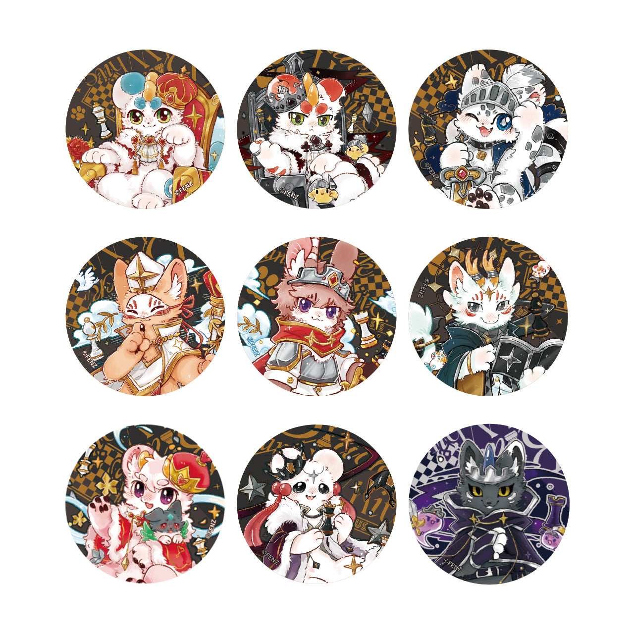 Fabulous Beasts Black & White Badge Blind Box