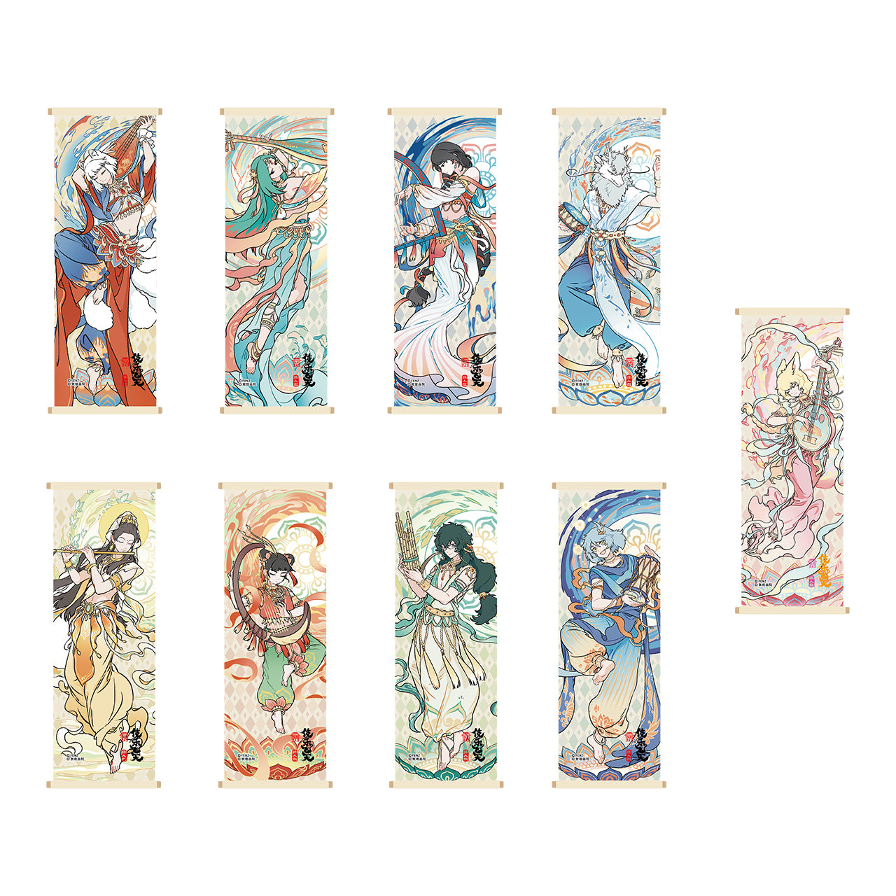 フェイレンツァイ×敦煌アート-ミュージカルアプサラス-冷蔵庫マグネット ブラインドボックス