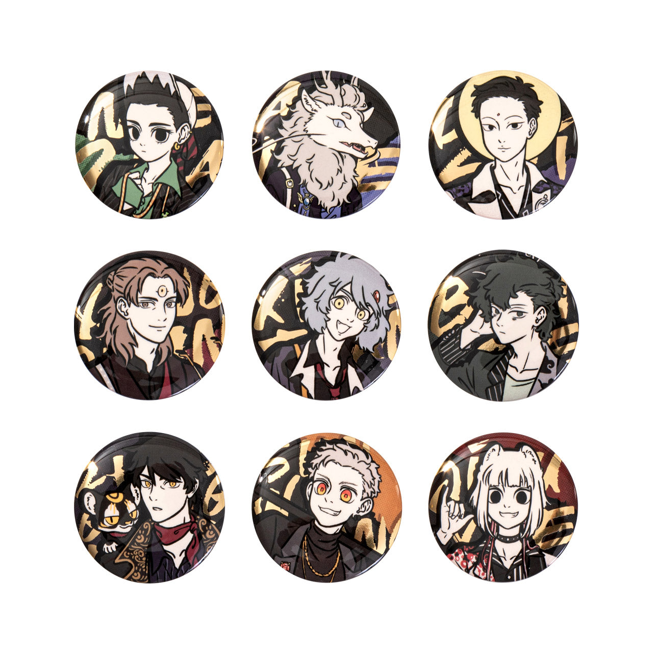 FEI REN ZAI-Black Golden Series-Badge Blind Box
