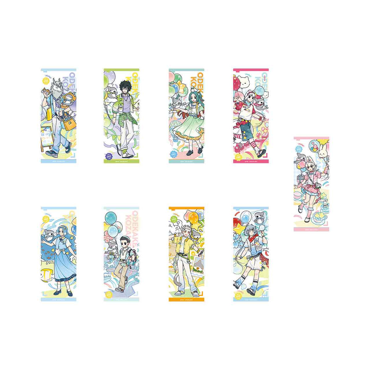FEI REN ZAI × ODEKAKE KOZAME Holographic  Ticket Blind Box