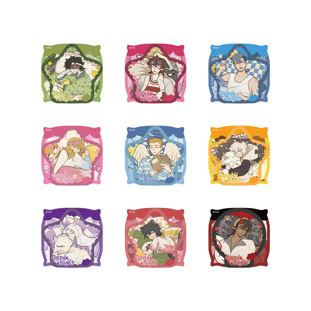 ALL SAINTS STREET-Good Night-Acrylic Fridge Magnet Blind Box